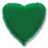Шар фольгированный сердце, зеленый
