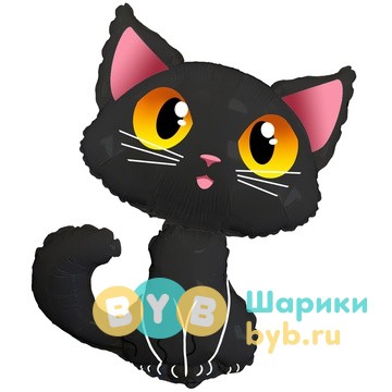 Шар фольгированный "Черный кот"