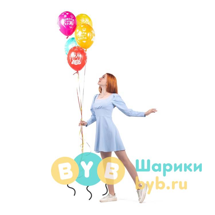 Шар латексный в школу "Привет школа"