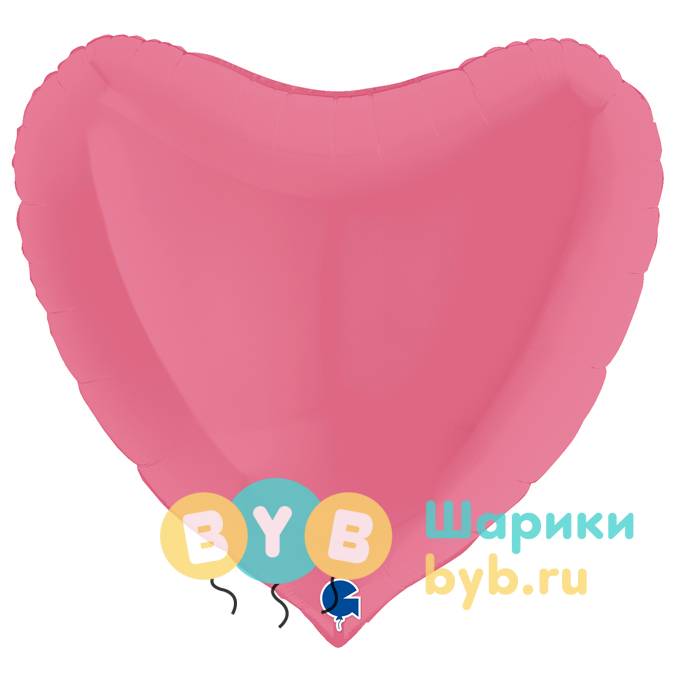 Шар фольгированный "Сердце большое" 91см, бабл-гам