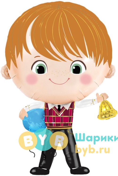 Шар фольгированный "Школьник, Ученик Мальчик"