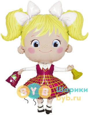 Шар фольгированный "Школьница, Ученица Девочка"