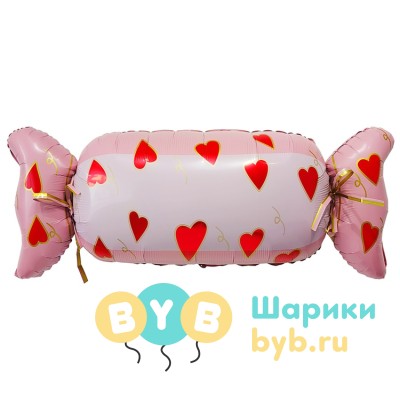 Шар-ФИГУРА "Конфета с сердечками"