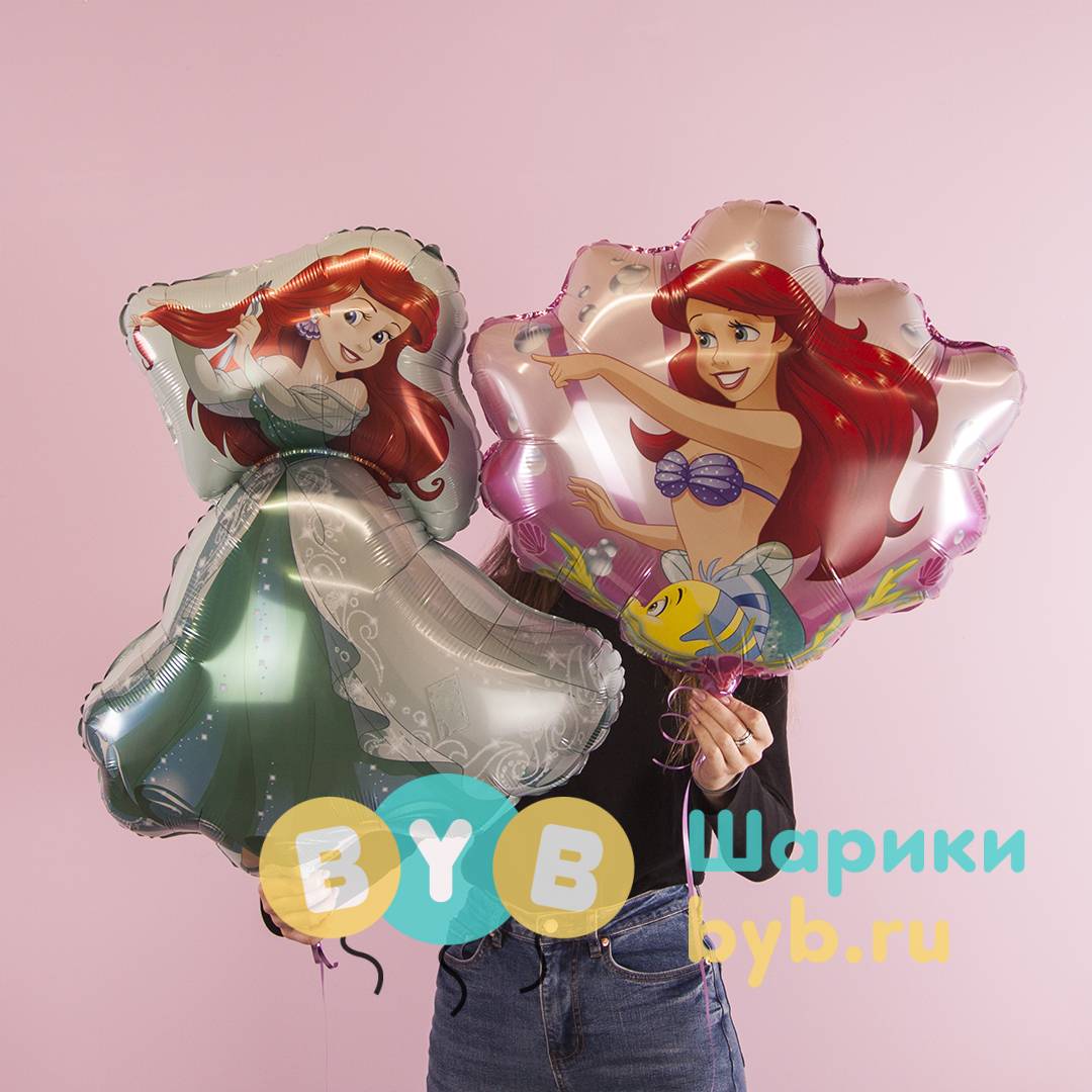 Шар фольгированный "Русалочка Ариэль, Нарядное платье"