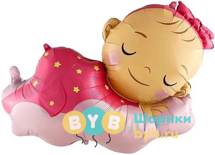 Шар фольгированный "Малышка Девочка на облаке"