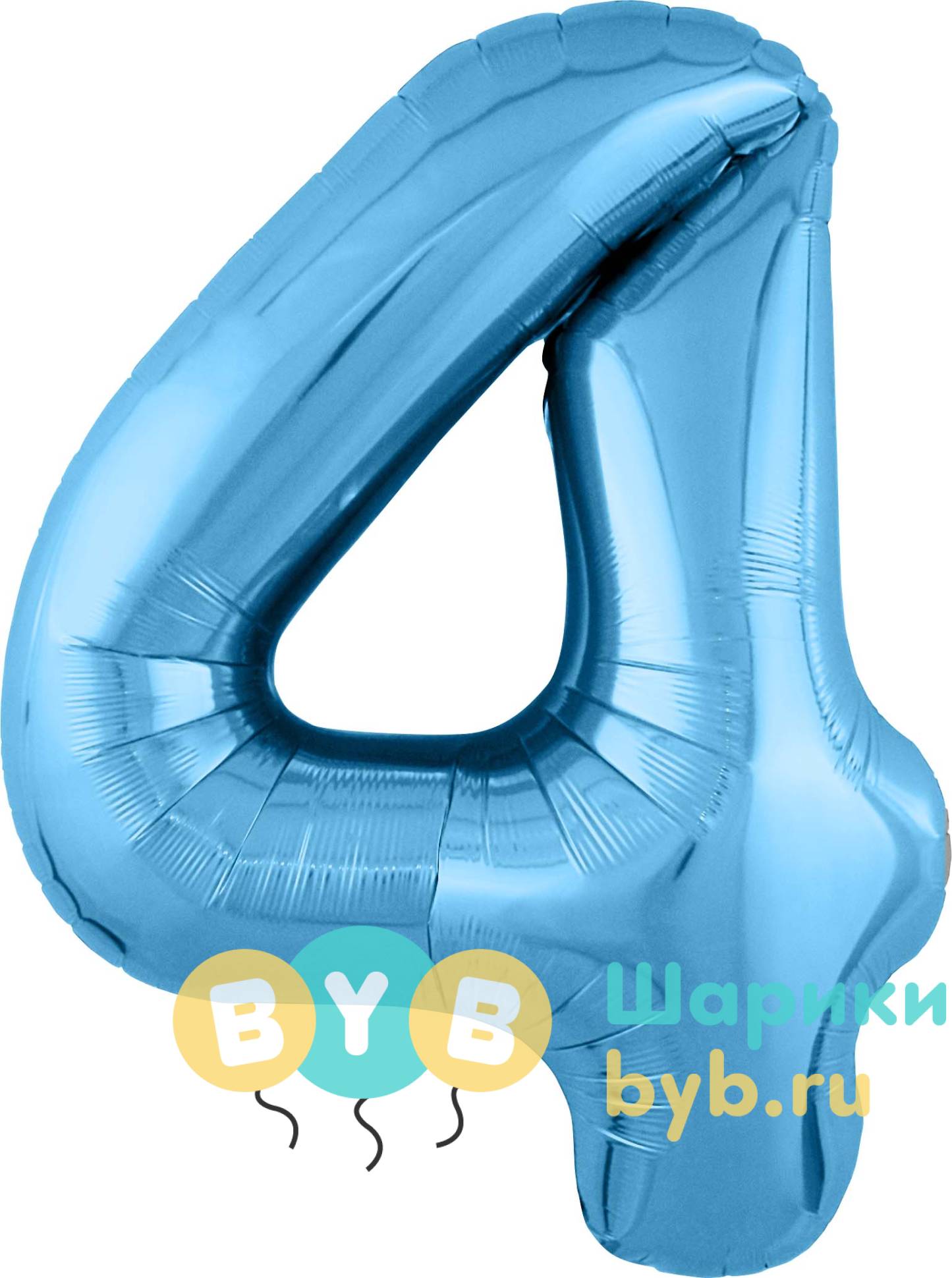 Цифра цвет голубой