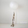 Шар гигант белый с кофейной гирляндой Tassel 