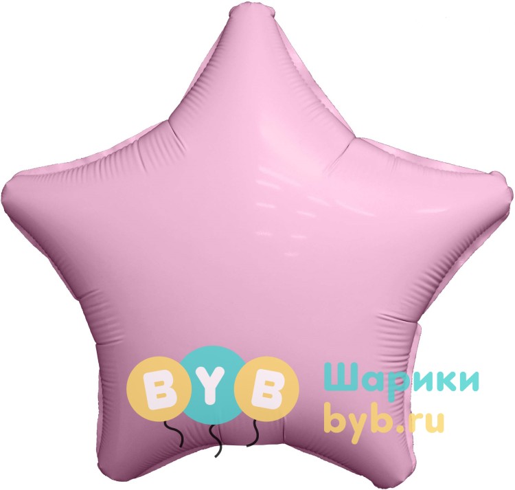 Фольгированный шар "Розовая звезда"