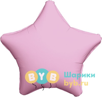 Фольгированный шар "Светло-розовая звезда"