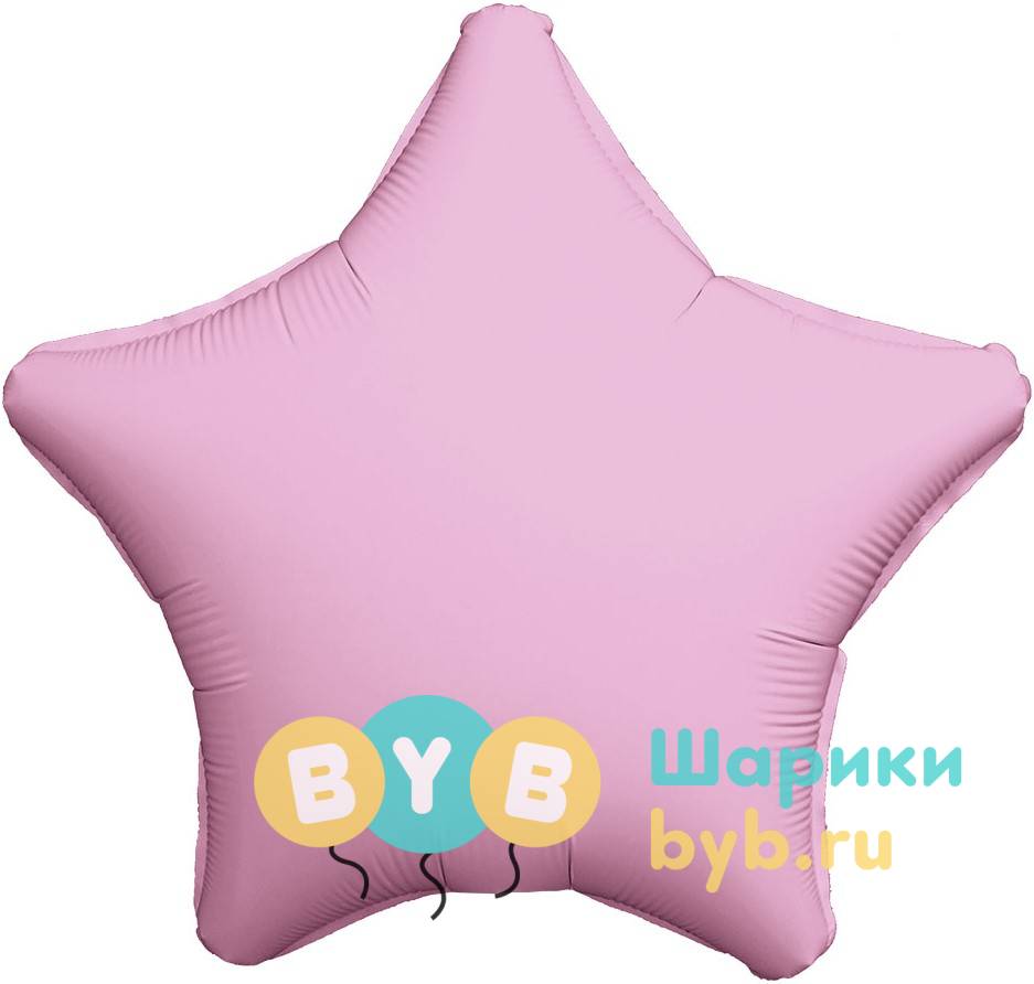 Фольгированный шар "Светло-розовая звезда"