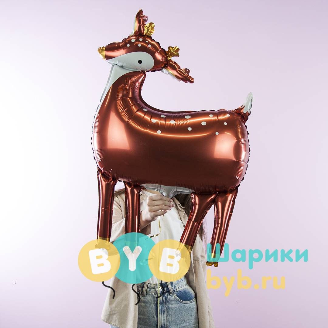 Шар фольгированный "Лесной Олень, Золотое копытце"