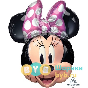 Шар фольгированный "Минни Маус голова"