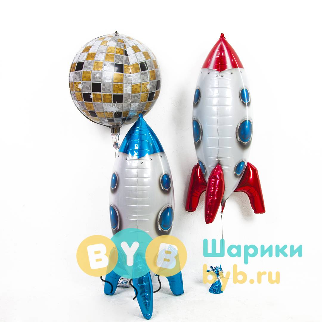 Шар фольгированный "Ракета 3Д"
