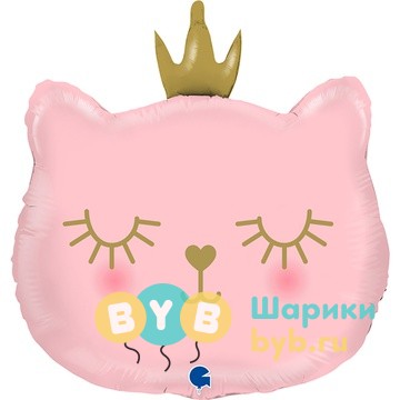Шар фольгированный "Кошка в короне"