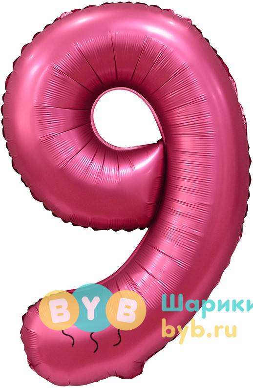 Цифры цвет бордо сатин