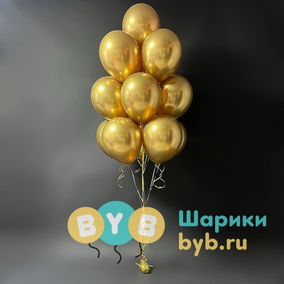Фонтан из 15 шаров хром