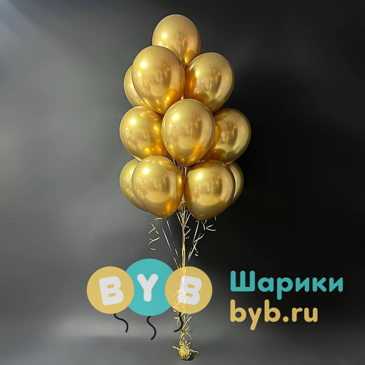 Фонтан из 15 шаров хром