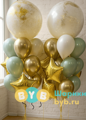 Сет из двух фонтанов со "стеклянными" шарами-гигантами