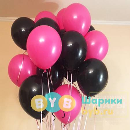 Облако шаров Black&amp;Pink
