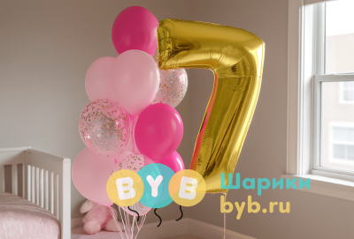 Сет воздушных шаров для девочки "Розовая нежность"