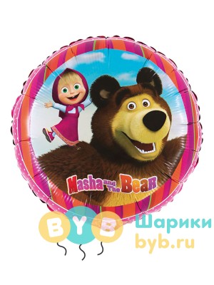 Шар фольгированный "Маша и Медведь"