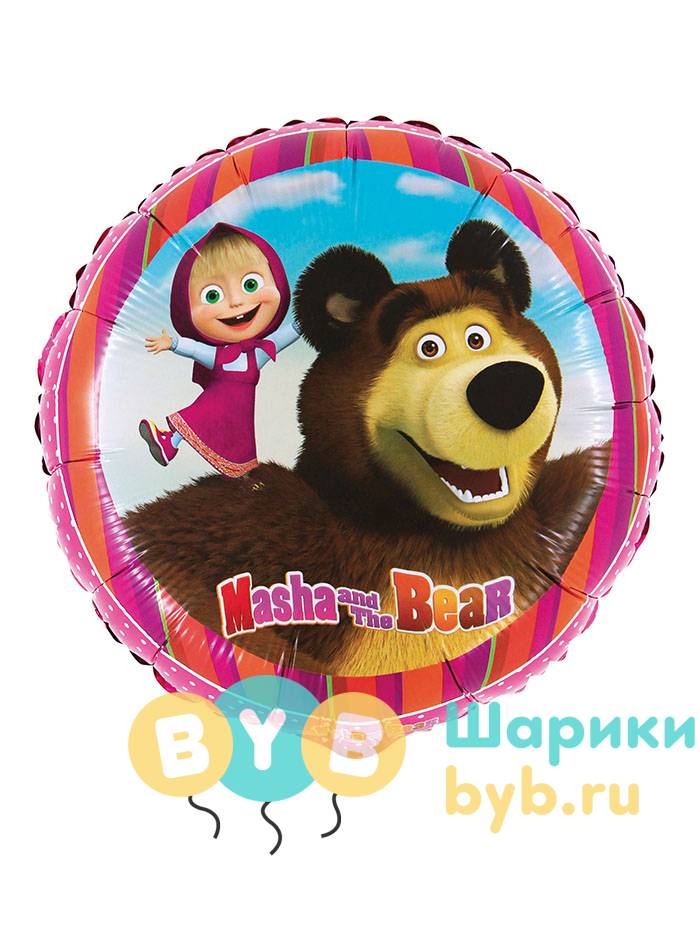 Шар фольгированный "Маша и Медведь"
