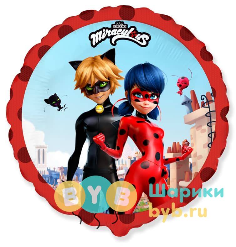 Шар фольгированный "Леди Баг и Супер-кот"