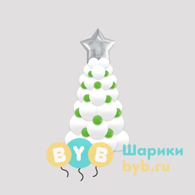 Елочка из шаров настольная