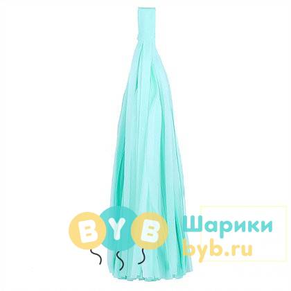 Кисточка Тассел, бумага Тишью, 30 см. мятная