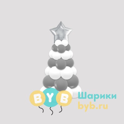 Елочка из шаров настольная