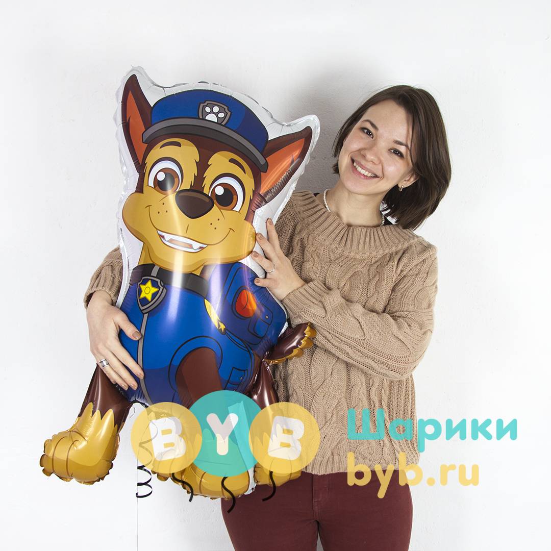 Шар фольгированный "Щенячий патруль, Гонщик Чейз"