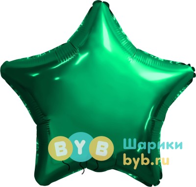 Фольгированный шар "Зеленая звезда"