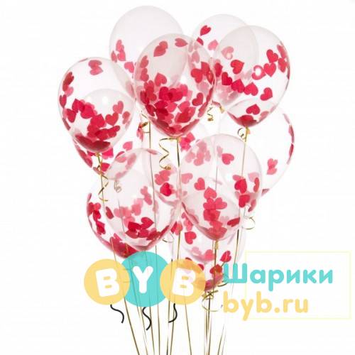 Облако шаров с конфетти