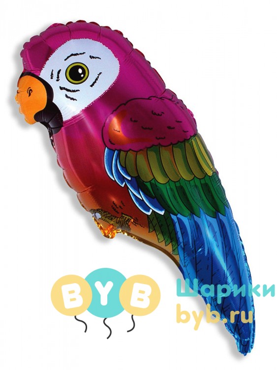 Шар фольгированный  "Яркий попугай"