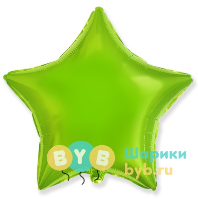 Фольгированный шар "Лайм звезда"