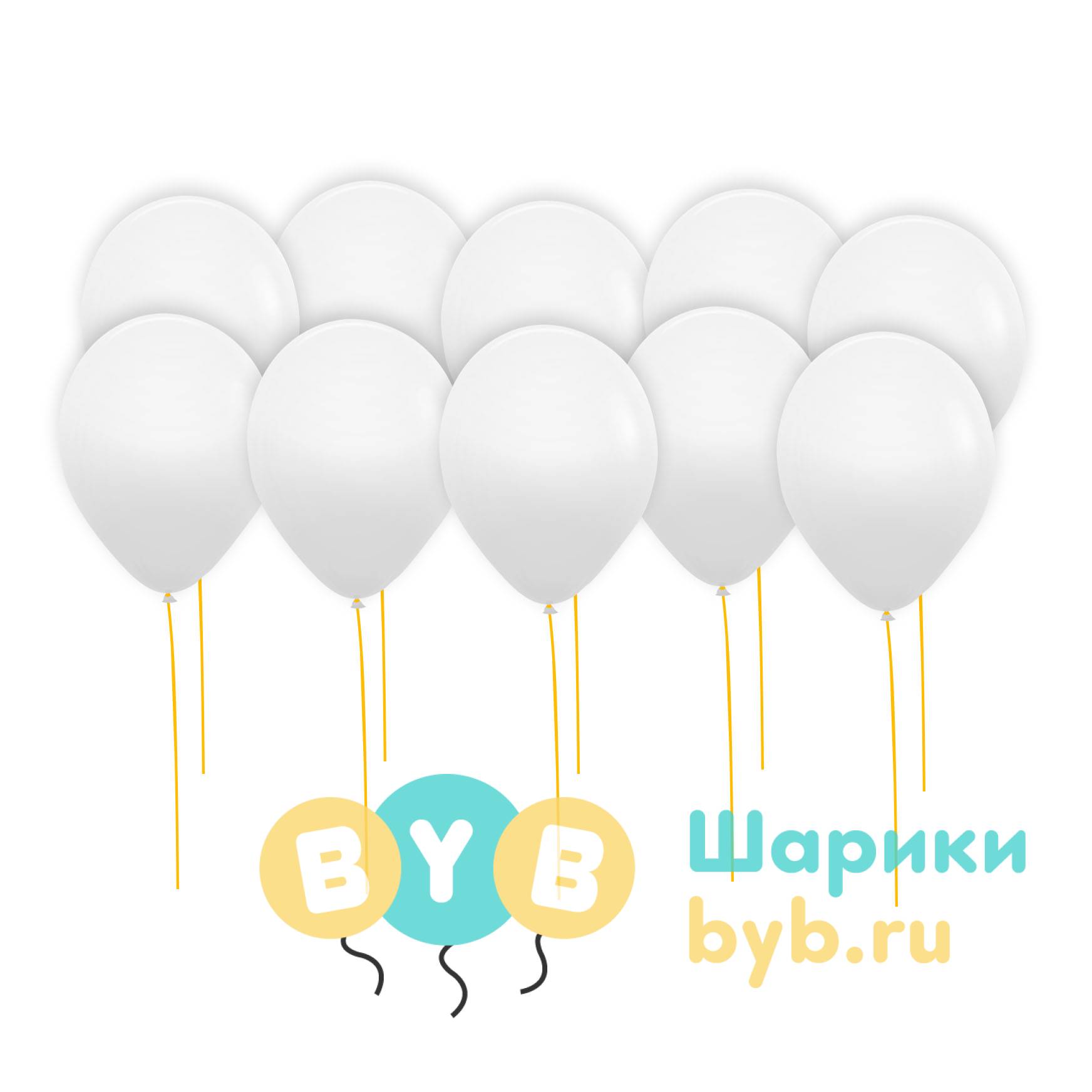 Шары под потолок белые (пастель)