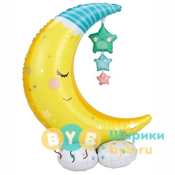 Фигура на подставке "Месяц и звёзды"
