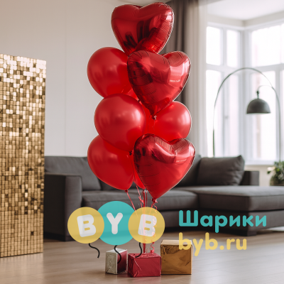 Фонтан для любимых с сердцами