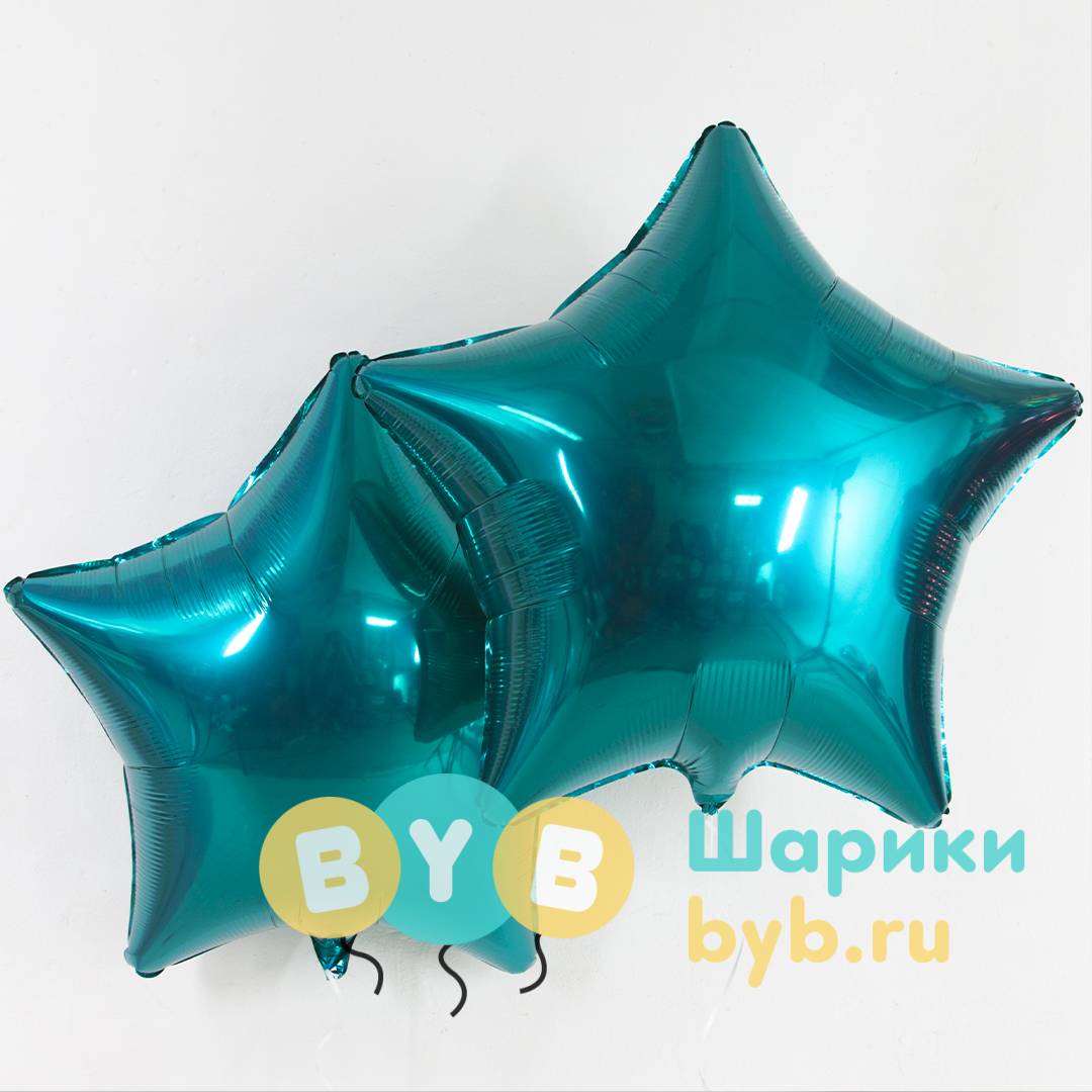 Шар фольгированный "Звезда большая" 76 см, океан