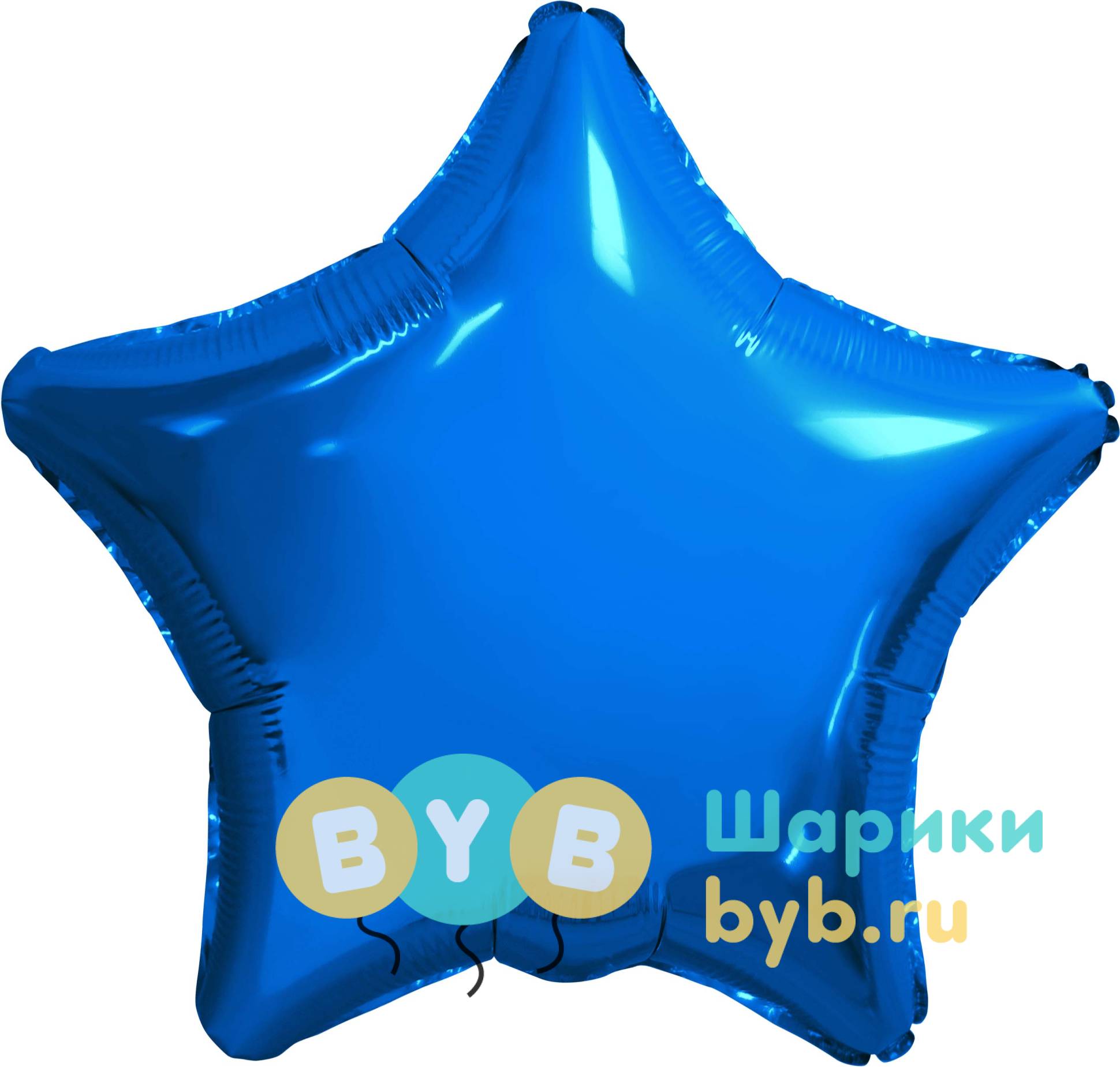 Шар фольгированный "Звезда большая" 76 см синий