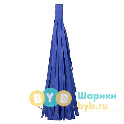 Кисточка Тассел, бумага Тишью, 30 см. синяя