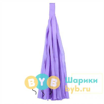 Кисточка Тассел, бумага Тишью, 30 см. сиреневая