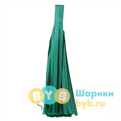 Кисточка Тассел, бумага Тишью, 30 см. темно-зелена
