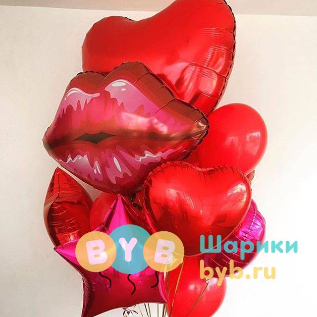 Шар фольгированный "Губы"