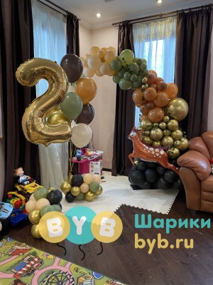 Фотозона из шаров для ребенка