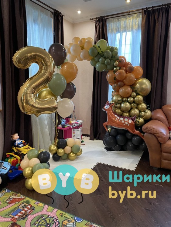 Фотозона из шаров для ребенка