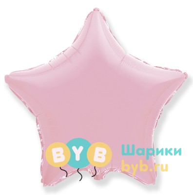 Шар фольгированный "Звезда большая" 80 см, розовый
