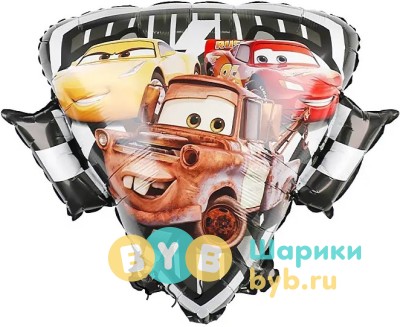Шар фольгированный "Тачки, Герб Радиатор-Спрингс"