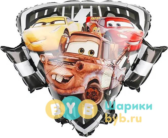 Шар фольгированный "Тачки, Герб Радиатор-Спрингс"