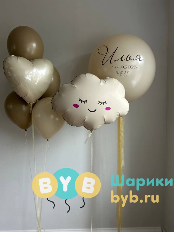 Сет на выписку в бежевых оттенках с облаком